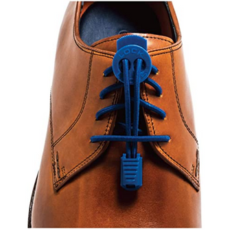 Cadarço Elástico Lock Laces para Sapato Social - Azul Marinho