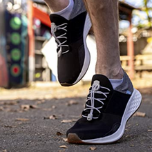 Cadarço Elastico Lock Laces - Cinza