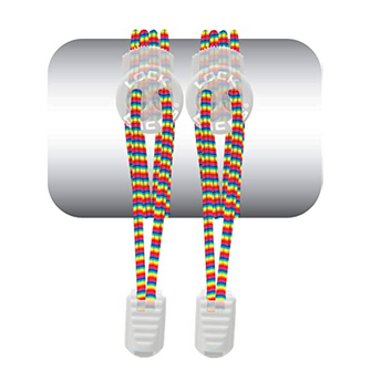 Cadarço Elástico Lock Laces - Rainbow