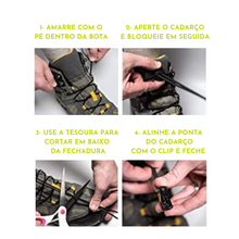 Cadarço Elastico Lock Laces - Pack 2 unidades Preto