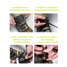 Cadarço Elástico Lock Laces para Sapato Social - Marrom