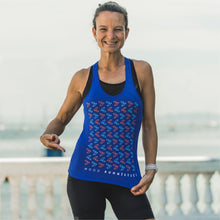 Regata Sportbr feminina - Azul estampa marca Julia Sette, conforto e praticidade durante os treinos. Feita de poliamida, um tecido leve e flexível. Termorreguladora e bacteriostática, evitando o superaquecimento e odores fortes. Ideal para atividades esportivas, proporcionando liberdade de movimento e secagem rápida.